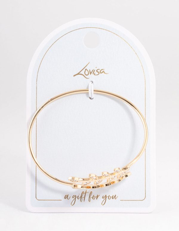 Gold Leaf Wrap Cuff Bangle Cheap