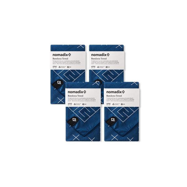 4-Pack Barton Dark Blue Bandana Towel Bundle For Cheap - Image 2