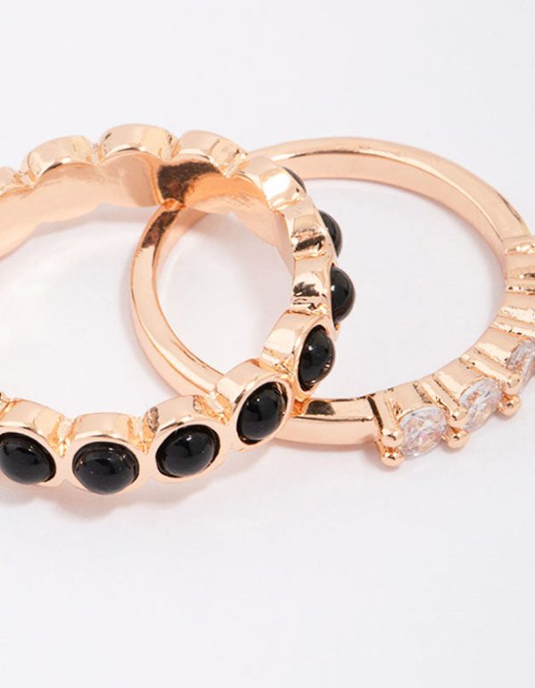 Gold Rounded Band Stacking Rings Supply - Image 3