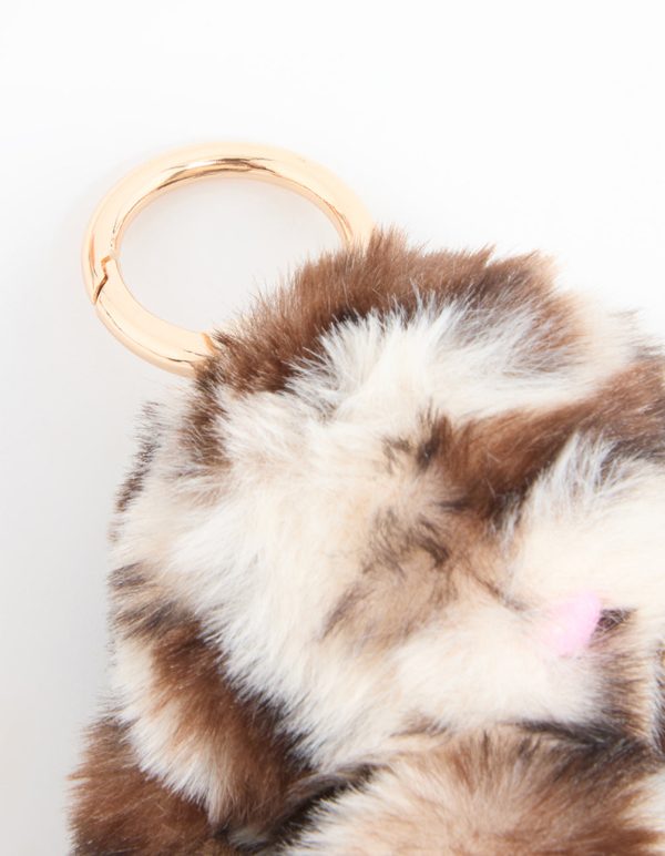 Fluffy Brown Bunny Keychain For Sale - Image 2