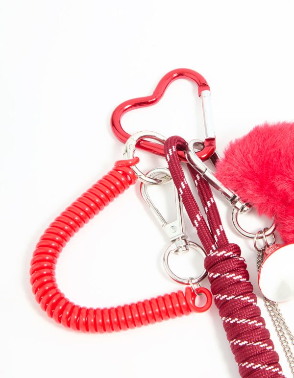 Red Rope & Heart Keychain Online Hot Sale - Image 2