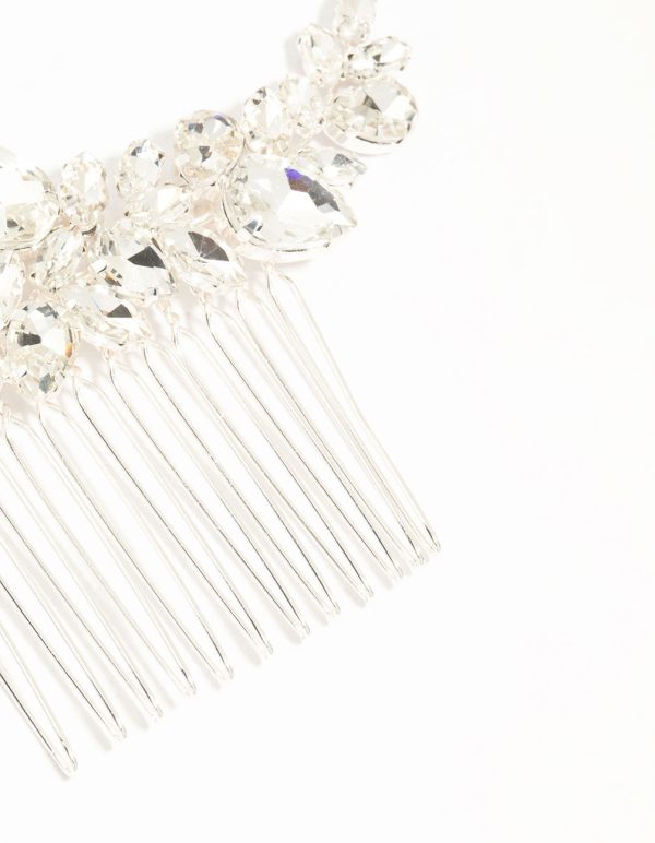 Marquise Crystal W Shape Hair Comb Cheap - Image 3