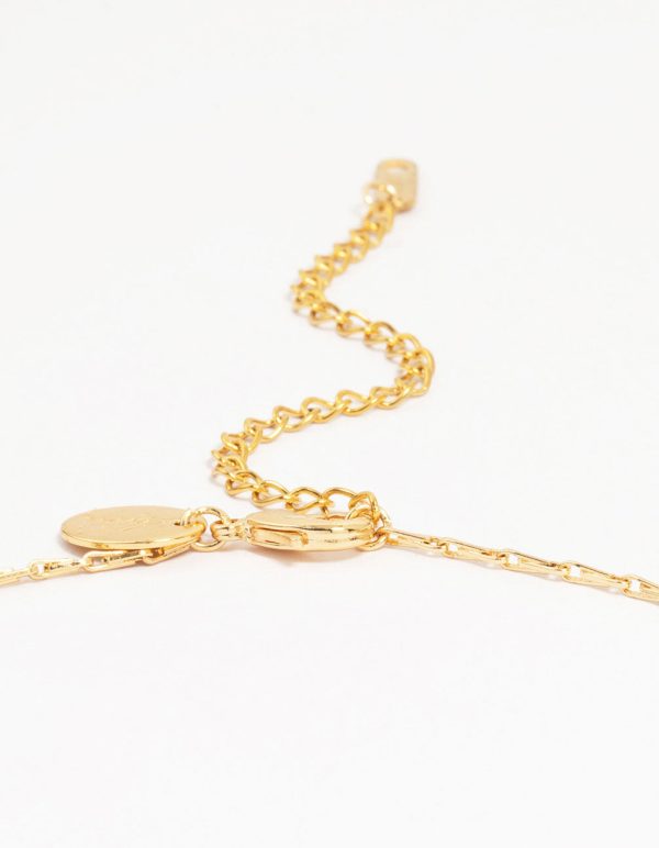 Waterproof Gold Plated Stainless Steel Cubic Zirconia Cluster Charm Hoop Necklace Online Hot Sale - Image 3