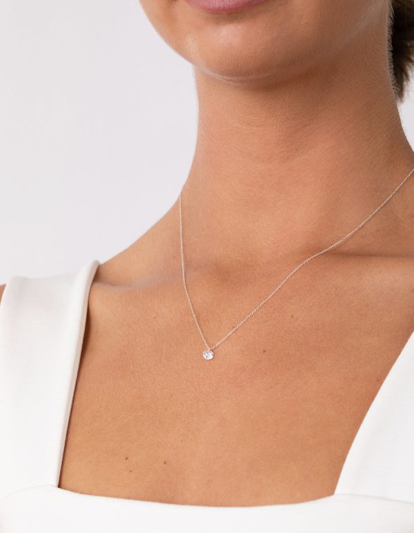 Sterling Silver Mini Cubic Zirconia Necklace Online - Image 3