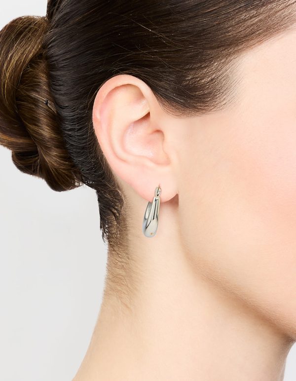 Waterproof Stainless Steel Half Hoop Earrings Fashion - Image 2