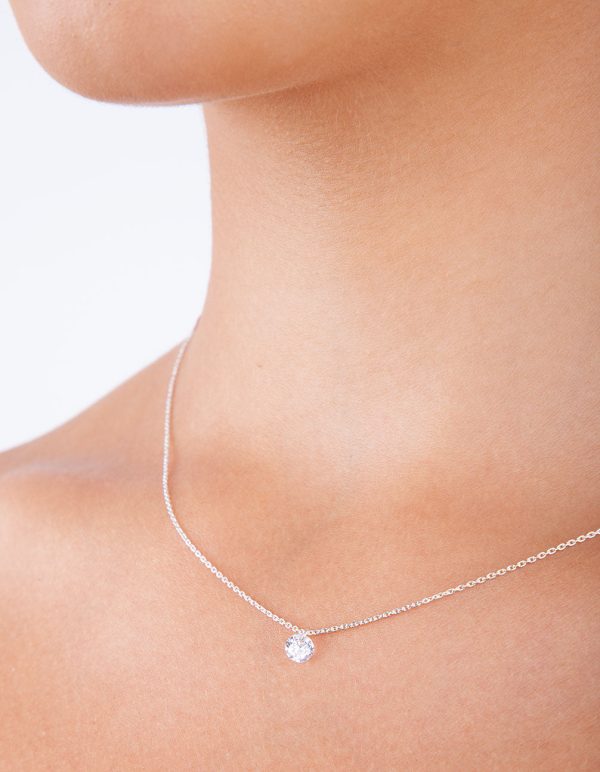 Sterling Silver Mini Cubic Zirconia Necklace Online - Image 4