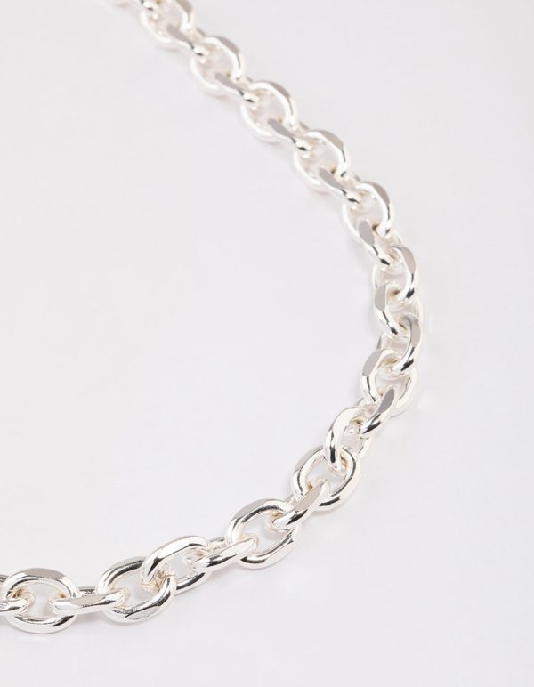 Silver Cable Chain Necklace Sale