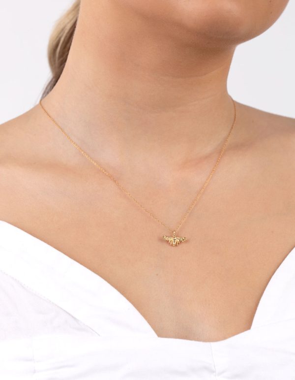 Gold Plated Sterling Silver Bee Necklace Cheap - Image 3