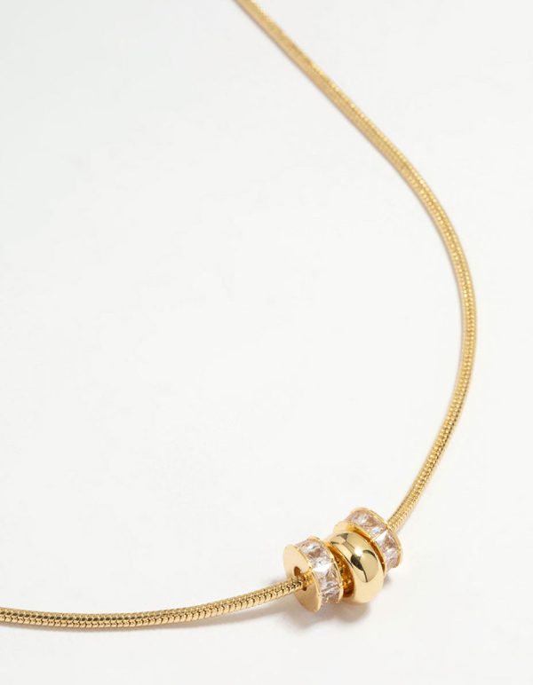 Gold Plated Rondell Pendant Necklace For Discount