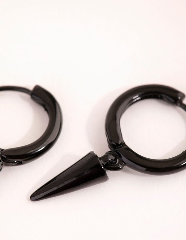 Matte Spike Huggie Earrings on Sale - Image 3