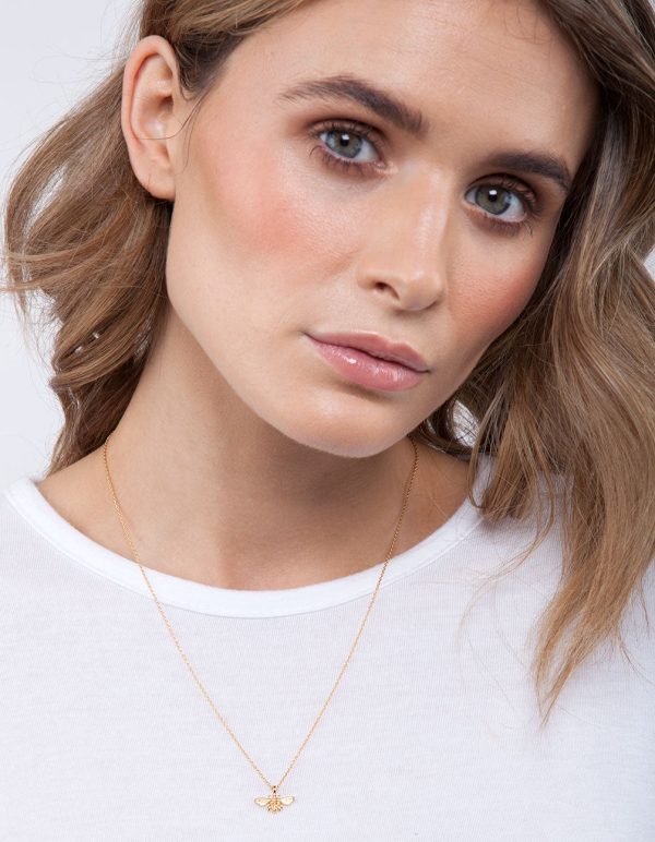Gold Plated Sterling Silver Bee Necklace Cheap - Image 2