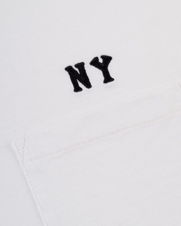 New York Black Yankees Embroidered  NY  Long Sleeve Pocket Tee Discount - Image 3