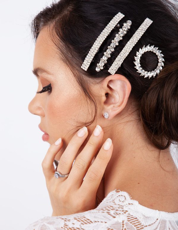 Silver Double Diamante Bangle Discount - Image 3