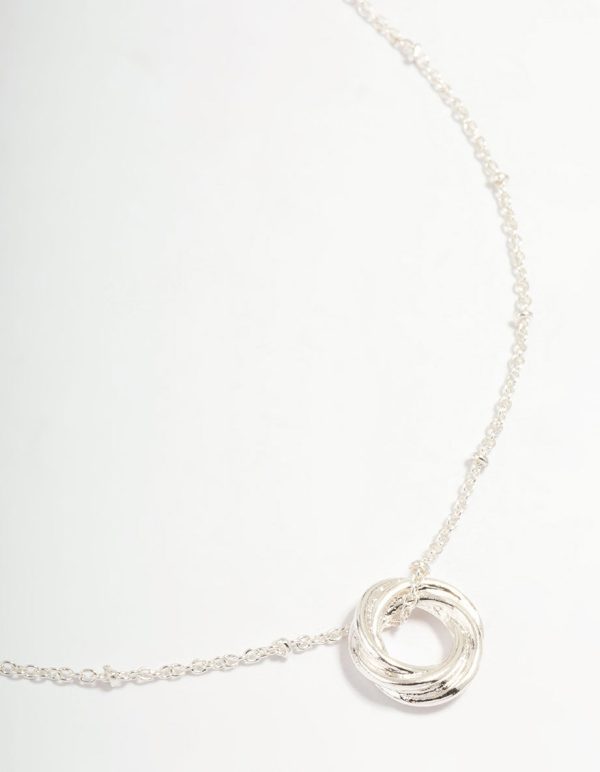 Silver Ball Chain O Ring Necklace Online Hot Sale