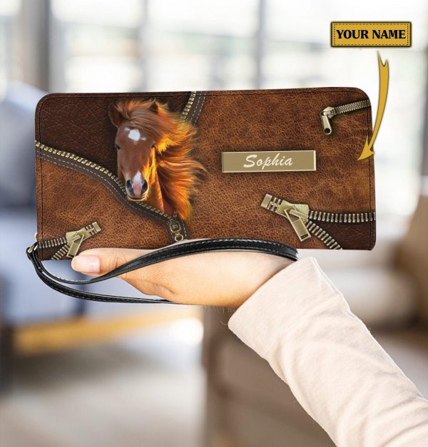 Personalized Horse Clutch Purse, Personalized Gift for Horse Lovers - PU502PS Online Hot Sale