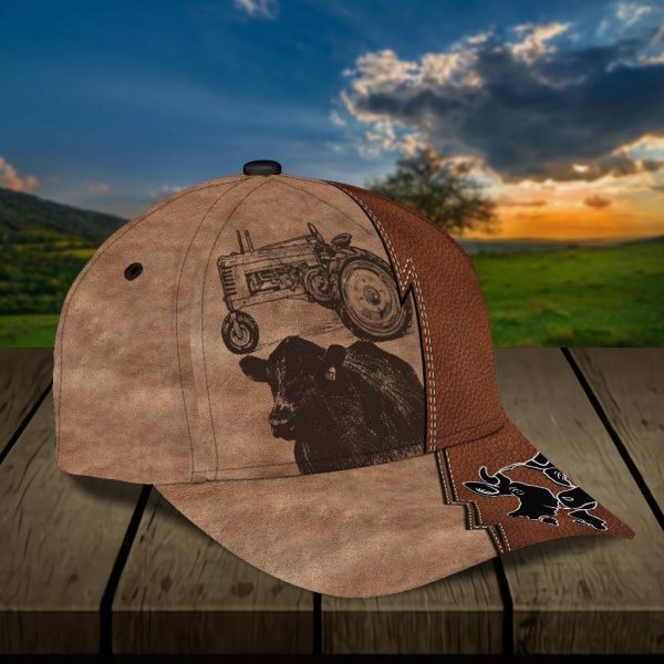 Personalized Cow Classic Cap, Personalized Gift for Farmers, Cow Lovers, Chicken Lovers - CP1354PS Online now - Image 3