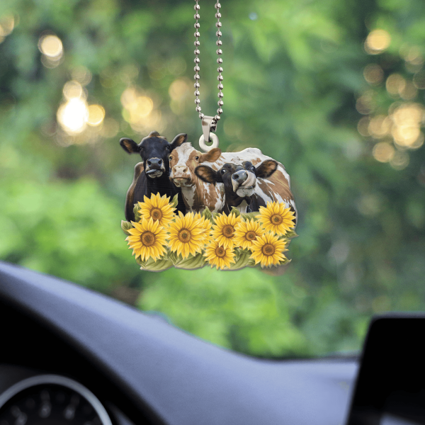 Cow Transparent Acrylic Car Ornament, Gift for Farmers, Cow Lovers, Chicken Lovers - CO197PA Online Sale