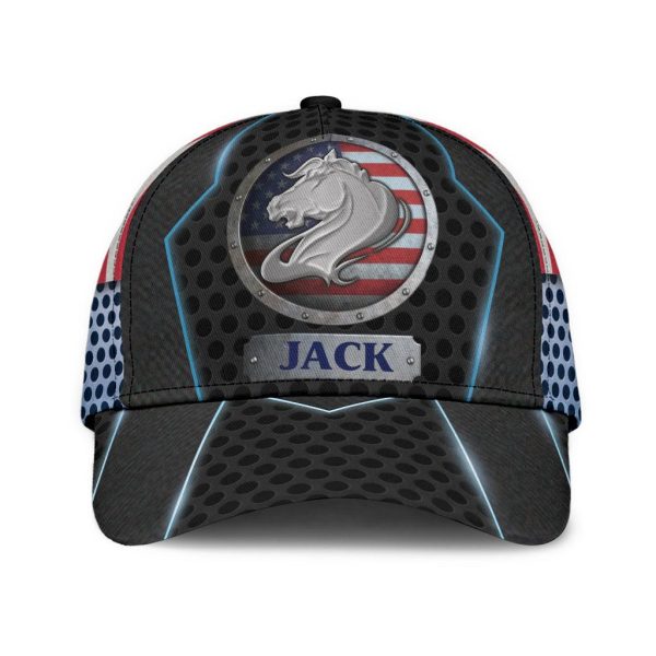 Personalized Horse Classic Cap, Personalized Gift for Horse Lovers - CP315CT Online now - Image 2