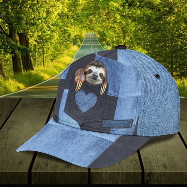 Personalized Sloth Classic Cap, Personalized Gift for Sloth Lovers - CP1392PS Sale - Image 5