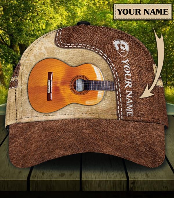 Personalized Guitar Classic Cap, Personalized Gift for Music Lovers, Guitar Lovers - CP714PS Discount