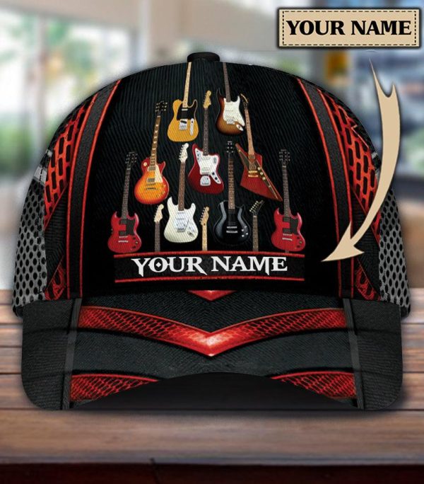 Personalized Guitar Classic Cap, Personalized Gift for Music Lovers, Guitar Lovers - CP1512PS Online Sale