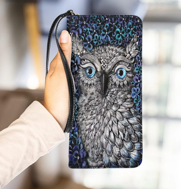 Owl Clutch Purse, Gift for Owl Lovers - PU145PA Sale