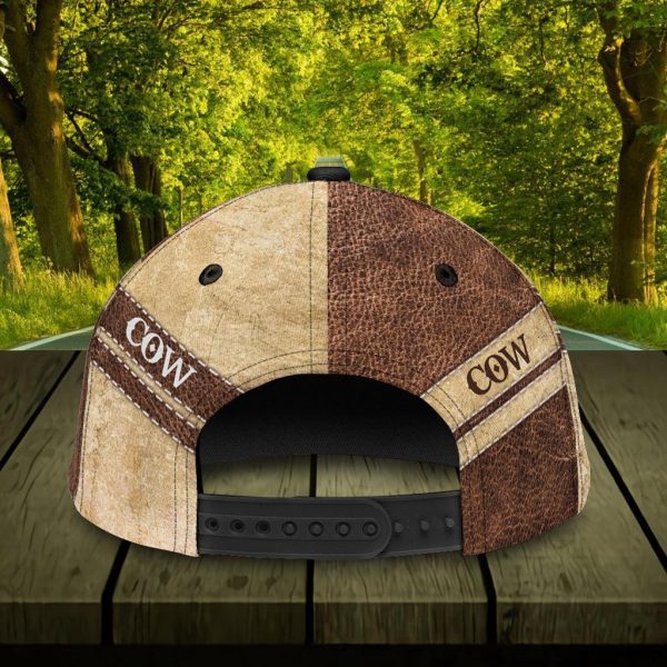 Personalized Cow Classic Cap, Personalized Gift for Farmers, Cow Lovers, Chicken Lovers - CP798PS Online now - Image 4